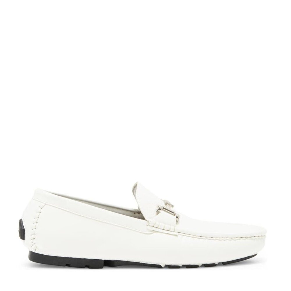 Bashwood Handmade White Smart Casual Leather Loafers For Men